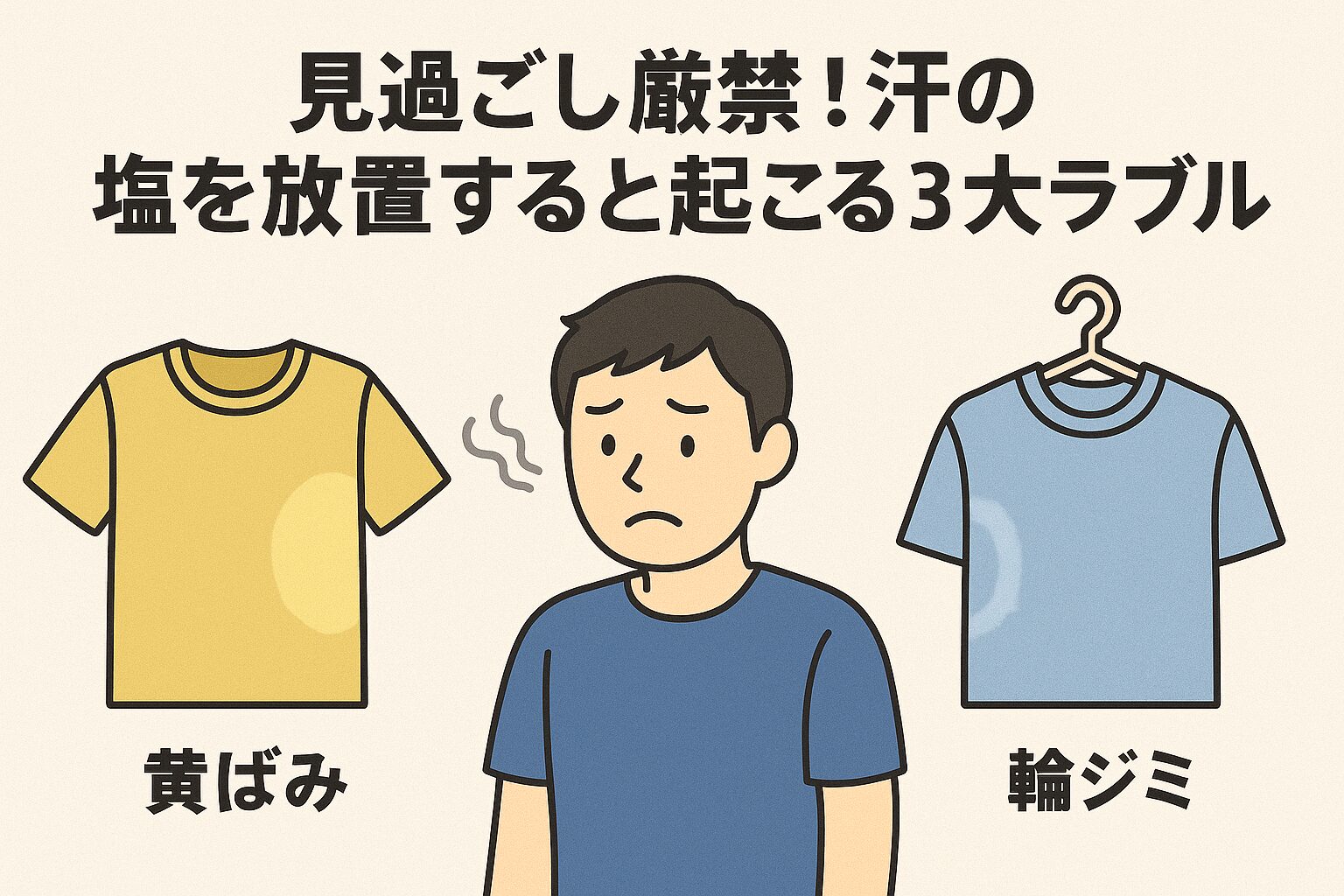 見過ごし厳禁!汗の塩を放置すると起こる3大トラブル