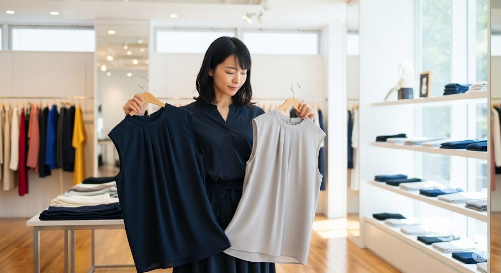 脇汗を目立たせない服の選び方｜色と素材が重要