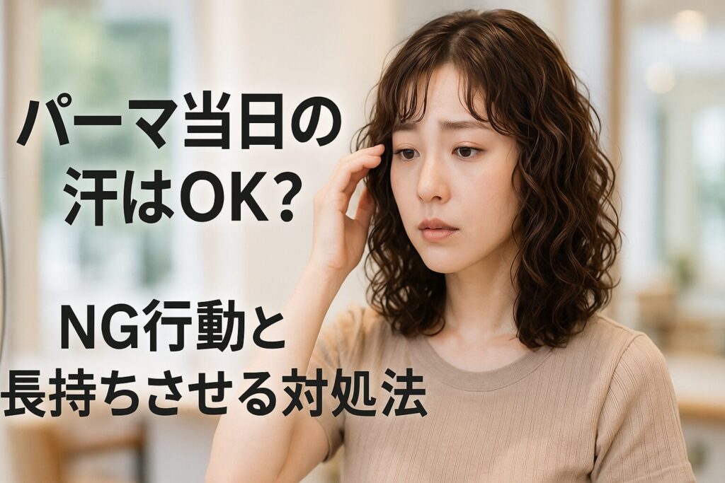 パーマ当日の汗はOK？NG行動と長持ちさせる対処法