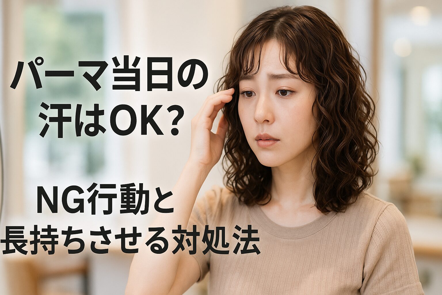 パーマ当日の汗はOK？NG行動と長持ちさせる対処法