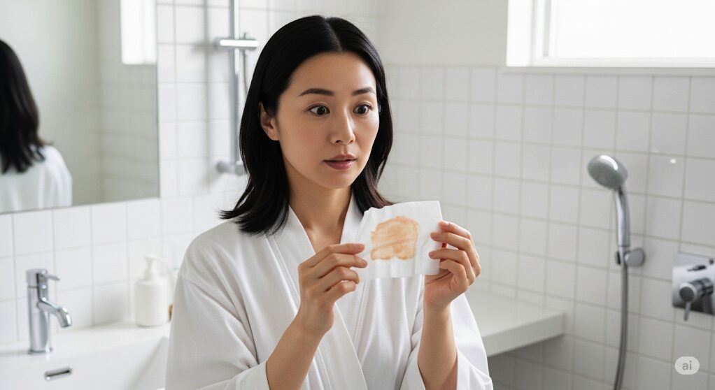汗拭きシートが茶色くなる謎解明！原因と対策、肌に優しいケアとは？