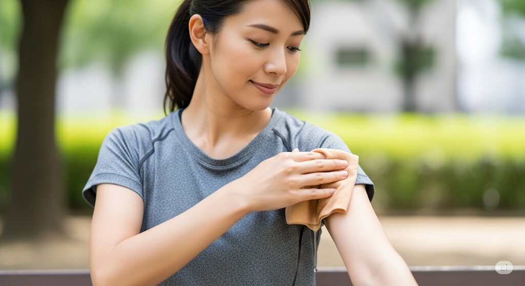 汗拭きシートが茶色くなる謎解明！原因と対策、肌に優しいケアとは？