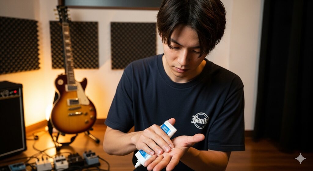 手袋以外のギター手汗対策も知っておこう
